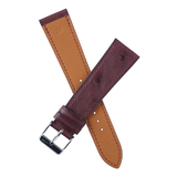 OSTRICH leather Watch Strap-Bordeaux