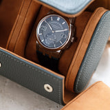 2-slot green watch case