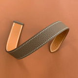 Double tour etoupe calfskin strap