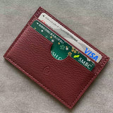 Chèvre Sully Card Holder – Bordeaux