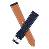 blue leather watch strap