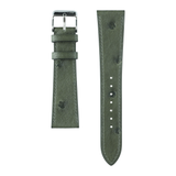 OSTRICH leather Watch Strap-Forest Green