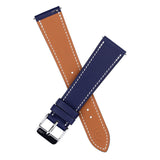 Blue swift leather watch strap