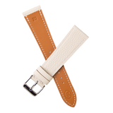 Off-white Togo leather watch strap