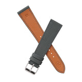 Grey sailcloth FKM rubber watch strap