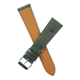 OSTRICH leather Watch Strap-Forest Green