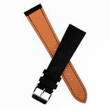 Italian suede handmade strap in black