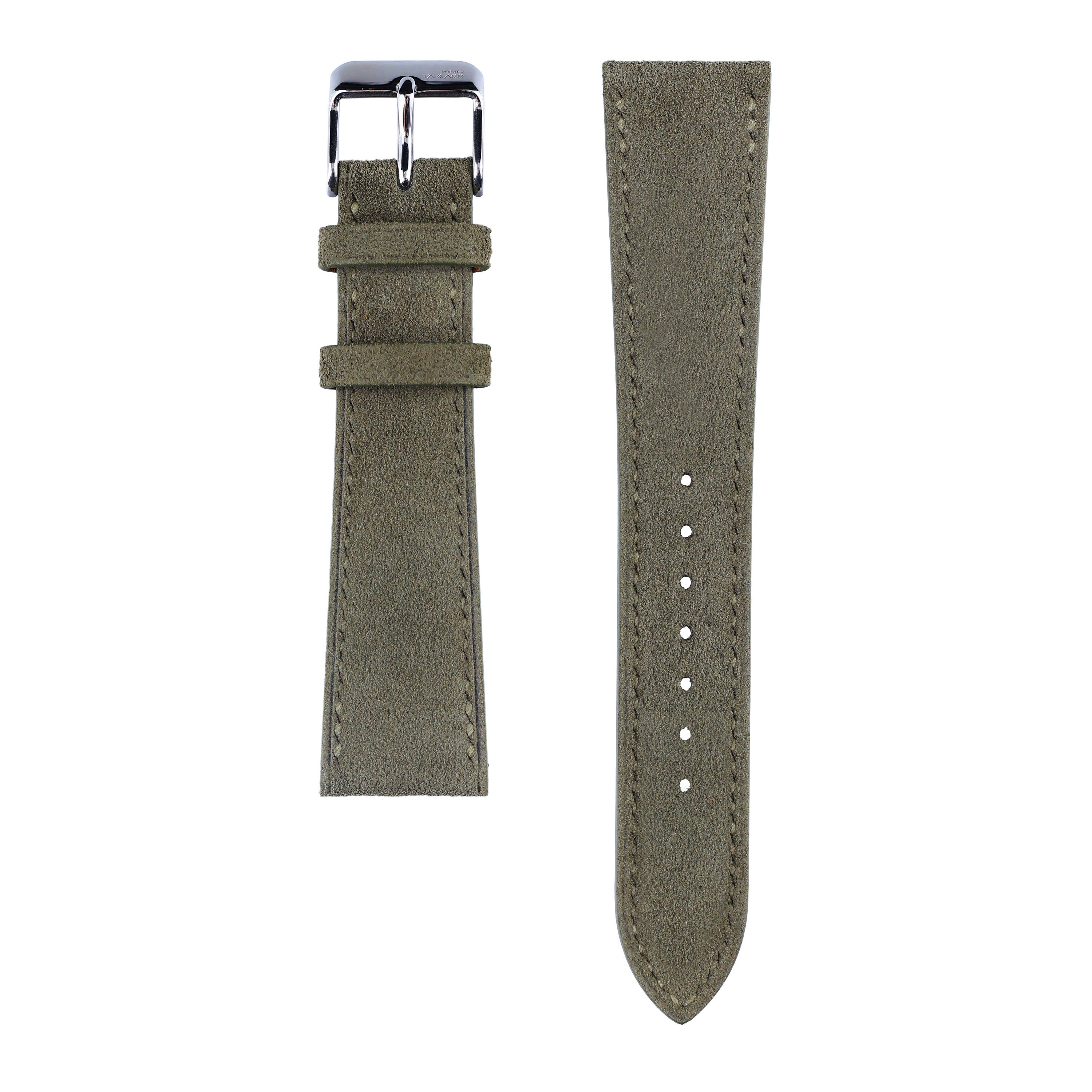 Handmade Sage Suede Watch Strap – Italian Leather for Rolex, Omega