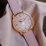 NUBUCK Watch Strap-Blush Pink