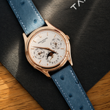 blue ostrich watch strap