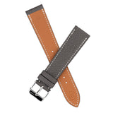 dark grey Togo Leather Watch Strap