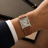 epsom gold color leather strap in Cartier Tank