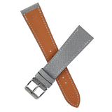 epsom leather watch strap in gray color