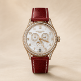 minerva box red watch strap