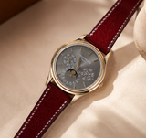 Minerva box red watch strap