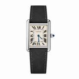 nubuck dark gray smoke handmade watch strap with cartier