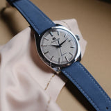 NUBUCK Watch Strap-Bleu Minéral