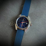 NUBUCK BLUE WATCH STRAP WITH grand seiko