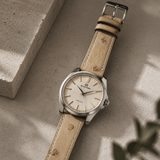 beige ostrich watch strap