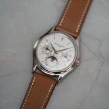 patek 3940g with swift gold leather strap