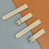 bespoke swift leather strap with box stitching and round tip